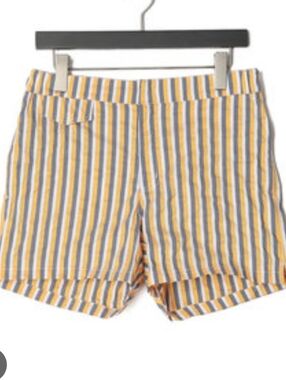 NWT Incotex Mare Slowear Swim Trunks Men's Yellow Grey White Stripe